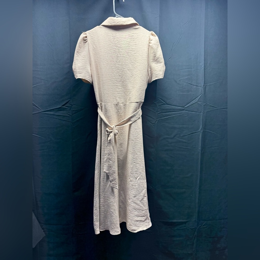 NWOT Harper Rose Cream Midi Dress with Belt Sz 8 (4ah) - Picture 4 of 6